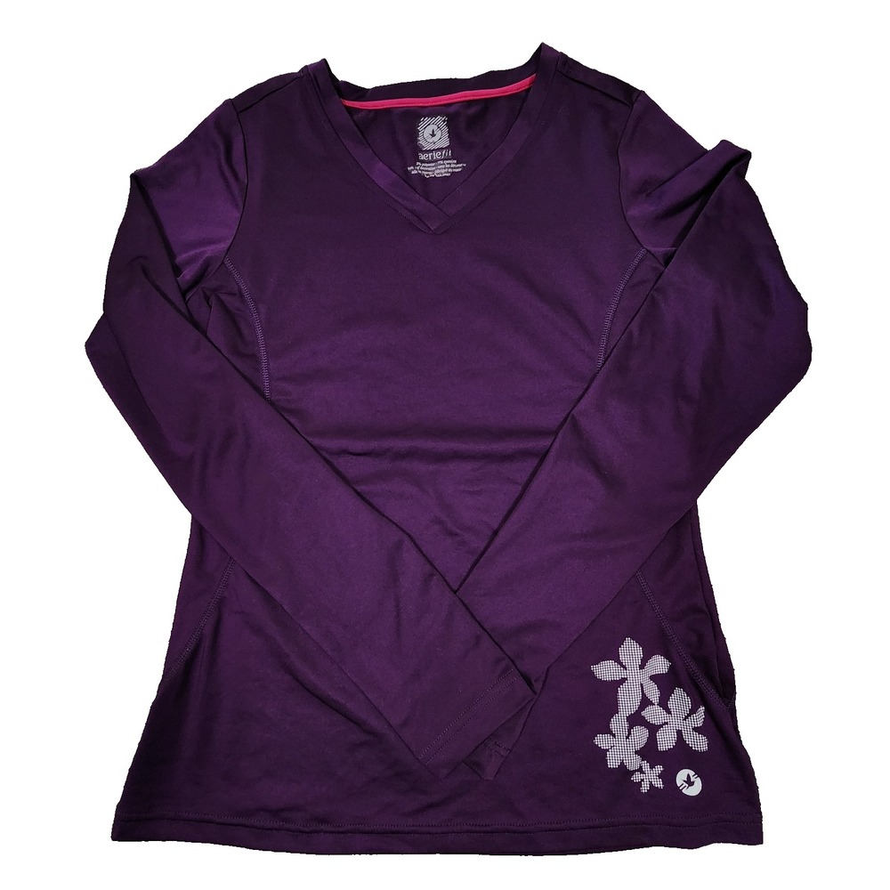 Aerie Fit V Neck Long Sleeve Shirt Size S